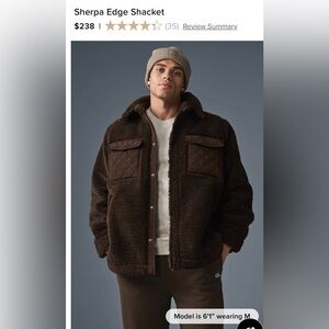 ALO Yoga Dark Brown Sherpa Shacket
